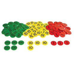 Inspirational Classrooms 3125202 Place Value HTU Counters and Work Card Educational Toy (Pack of 300)