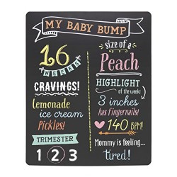 Pearhead Pregnancy Photo Sharing Chalkboard with Chalk