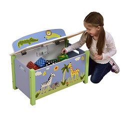 Liberty House Toys Safari Big Toy Box, Wood, Multi