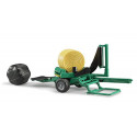 Bruder 02122 Bale Wrapper with Ockery and Black Round Bales