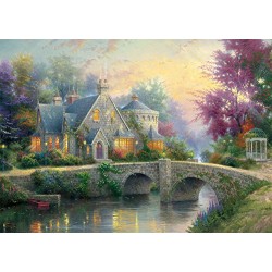 Schmidt Spiele 59468 Winter in Lamplight Manour Puzzle (2 x 1000