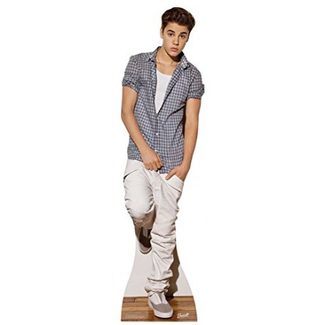 Star Cutouts Cut Out of Justin Bieber Check Shirt