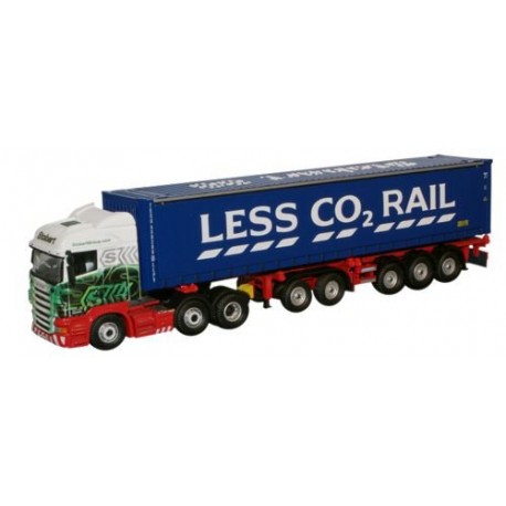 Oxford Diecast Scania Highline CombiTrailer and Container Eddie Stobart