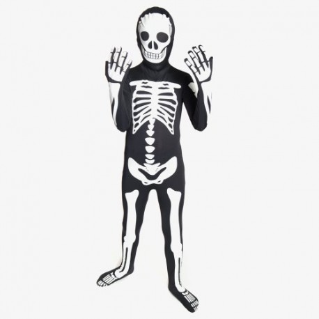 Glow Skeleton Kids Morphsuit Fancy Dress Costume