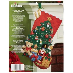 Bucilla Under The Tree Stocking Felt Applique Kit