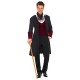 Fever Adult men's Gothic Vamp Costume, Coat, Mock Waistcoat and Cravat, Halloween, Size M, 21323