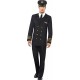 Smiffy's Adult men's Navy Officer Costume, Jacket, trousers, Mock Shirt and Hat, Troops, Serious Fun, Size L, 38818