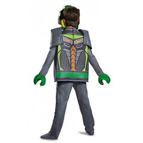 Lego Costume, Kids Nexo Aaron Deluxe Outfit, Medium, Age 7