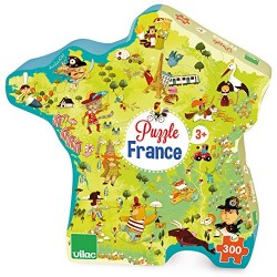 Vilac Vilac2726 50 X 55 cm Map of France Cardboard Puzzle by Olivier (300