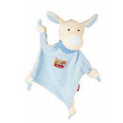 Sigikid Comforter Dog (White with Turquoise Stripes)