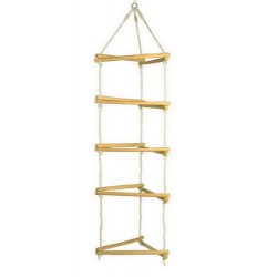 Wooden 3 Sided Climbing Frame Rope Ladder