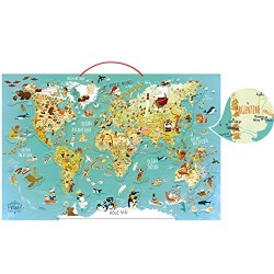 Vilac 76 x 50 x 1 cm World Map Magnetic Puzzle by Olivier (78