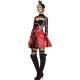 Fever Adult Women's Queen Of Hearts Costume, Dress, Attached Underskirt and Mini Crown, Once Upon a Time, Size M, 43479