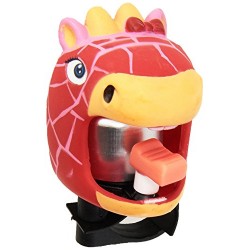 ABUS Crazy Safety Bicycle Bell Unisex Children, Crazy safety, girafe rouge/rose