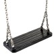 Commercially Graded Black Rubber Swing Seat with Steel Chains