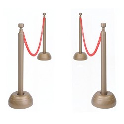 Beistle 57658 Red Rope Stanchion Set, 9'