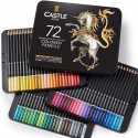 Castle Art Supplies 72 Coloured Pencil Set for Adult Colouring Books or Kids School Supplies