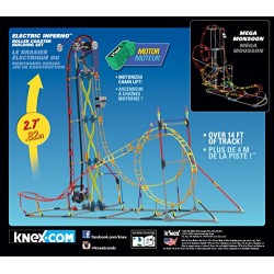 K'NEX Thrill Rides Electric Inferno Roller Coaster Building Set for Ages 9+, Engineering Education Toy, 639 Pieces