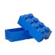 LEGO Brick 8 Knobs Stackable Storage Box, Blue, 12 Litre