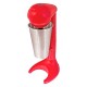 Global Gizmos 52640 Milkshake Maker Smoothie Mixes Cocktails with 12 oz Aluminium Cup, Red