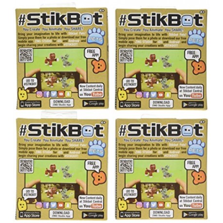 Zing StikBot Pets 4 Pack Assortment