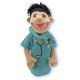 Melissa & Doug Surgeon Puppet With Doctor Scrubs and Detachable Wooden Rod for Animated Gestures