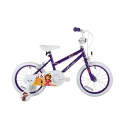 Sonic Belle Girls' Kids Bike Purple 1 speed colour cordinated spoked wheels fully enclosed chainguard and easy reach brakes