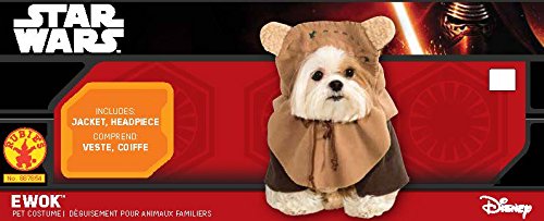 Rubie's Official Star Wars Ewok Pet Dog Costume Small, Neck to Tail 11 , Chest 17 