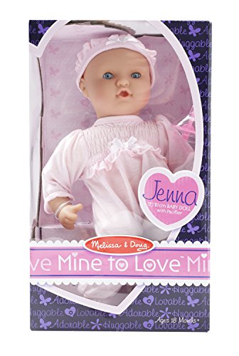 Melissa & Doug Mine to Love Jenna 30 centimetre Soft Body Baby Doll With Romper and Hat